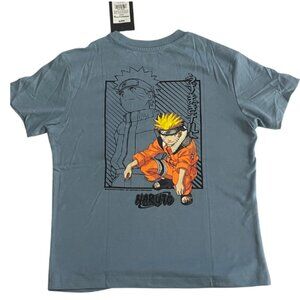Naruto Shippuden Uzumaki Graphic Art Kid's Slate/Blue T-shirt. Sz Youth 6/7 NWT